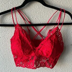 PINK Victoria’s Secret Red Lace Bralette